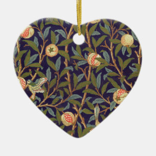 Ornement En Céramique Oiseau et grenade William Morris