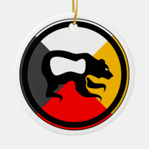 Ornement En Céramique Ojibway Dodem Makwa