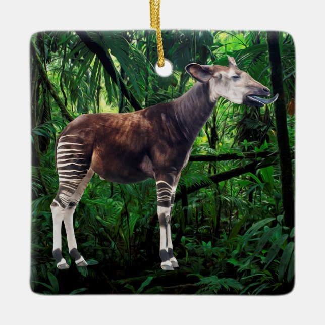 Ornement En Céramique Okapi (Devant)