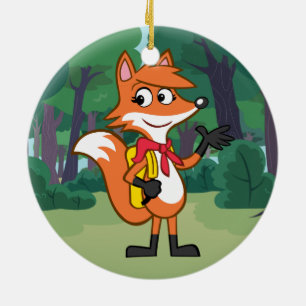 Ornement En Céramique Ondulation de Fox de Rick   Scarlett de garde
