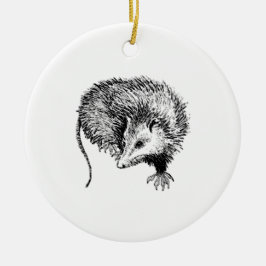 Ornement En Céramique Opossum
