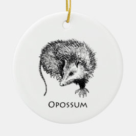 Ornement En Céramique Opossum (schéma)
