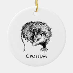 Ornement En Céramique Opossum (schéma)