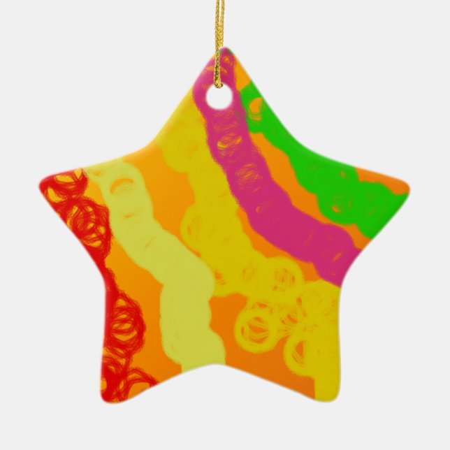 Ornement En Céramique orange puissant (Devant)