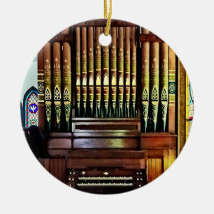 Ornement En Céramique Organe de tuyau dans l'église