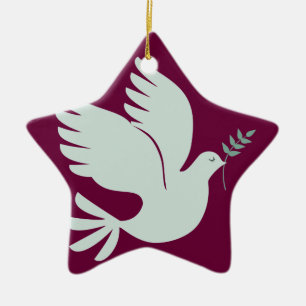 Ornement En Céramique Organisation de vacances Peace Dove - Personnalis