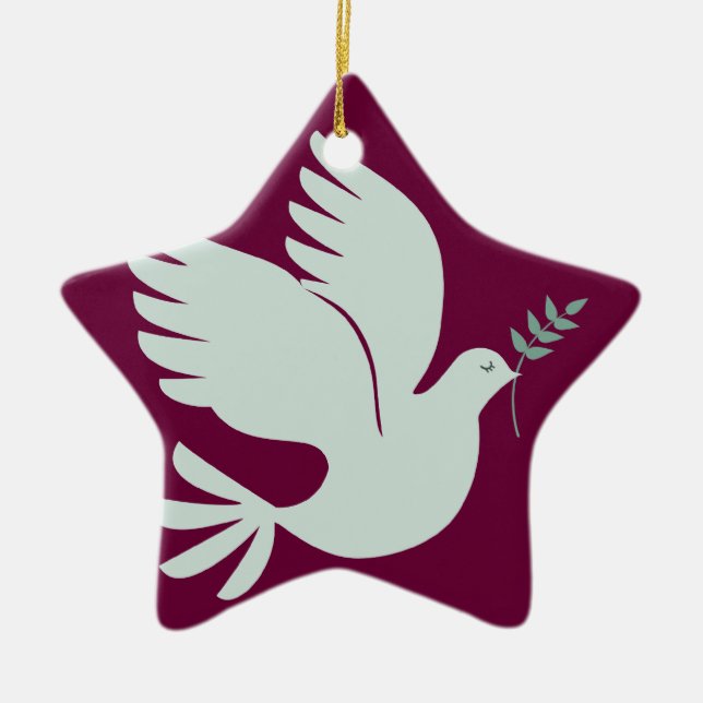 Ornement En Céramique Organisation de vacances Peace Dove - Personnalisé (Devant)