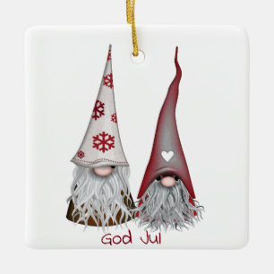 Ornement En Céramique Organisation des Gnomes scandinaves