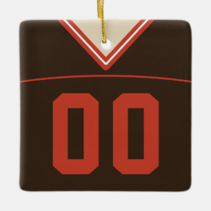 Ornement En Céramique Ornament de la crosse de football personnalisable