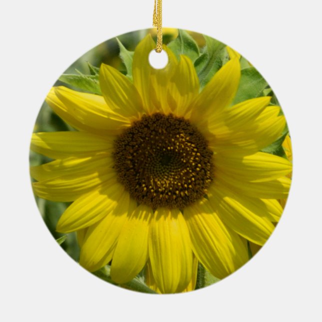 Ornement En Céramique Ornament de Sunflower (Dos)