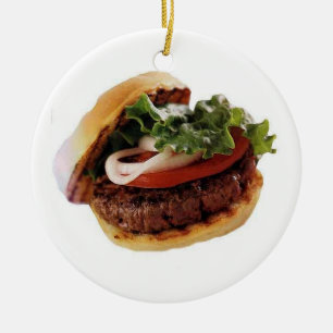 ORNEMENT EN CÉRAMIQUE ***ORNEMENT DE HAMBURGER LOVER***