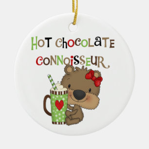 Ornement En Céramique Ours chaud de fille de ChocolateConoisseur