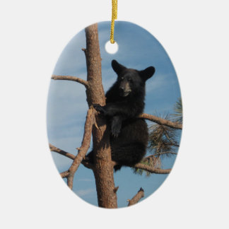 Ornement En Céramique Ours CUB dans un arbre