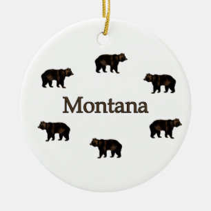 Ornement En Céramique Ours gris du Montana