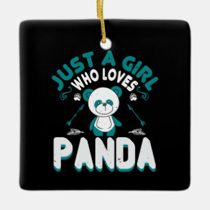 Ornement En Céramique Ours - Juste Une Fille Qui Aime Panda