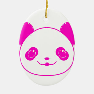 Ornement En Céramique Ours rose Kawaii Panda