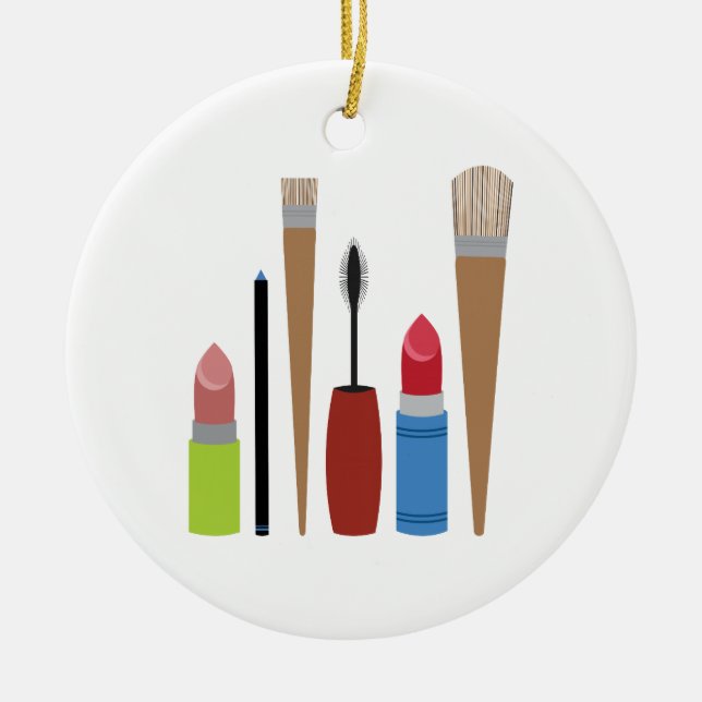 Ornement En Céramique Outils de maquillage (Devant)