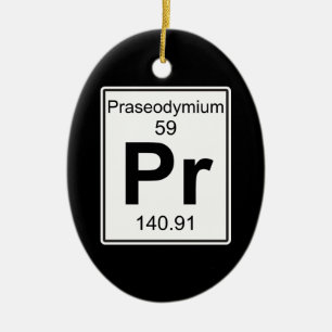 Ornement En Céramique P.R. - Praséodyme