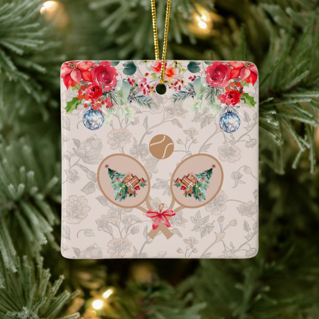 Ornement En Céramique Padel Christmas Ornament – A Festive Padel Motif (Arbre)