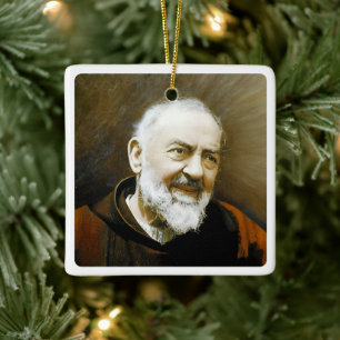 Ornement En Céramique Padre Pio,