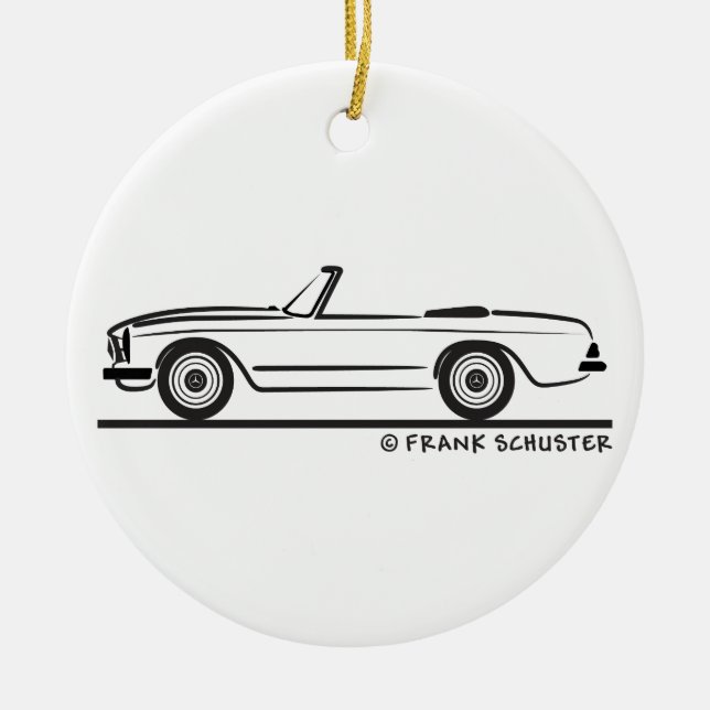 Ornement En Céramique Pagode Mercedes SL Kabrio (Devant)