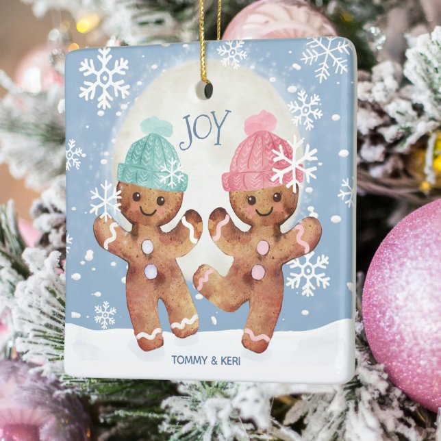 Ornement En Céramique pain d'épices Cookies Danse Joie Noël (Créateur téléchargé)