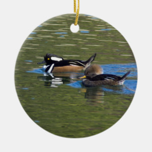 Ornement En Céramique Paire de canards