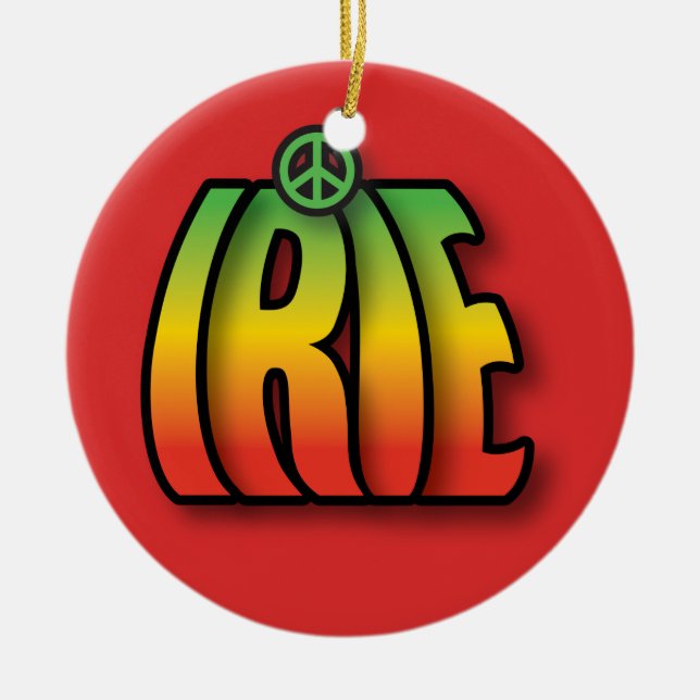 Ornement En Céramique Paix d'IRIE (Devant)