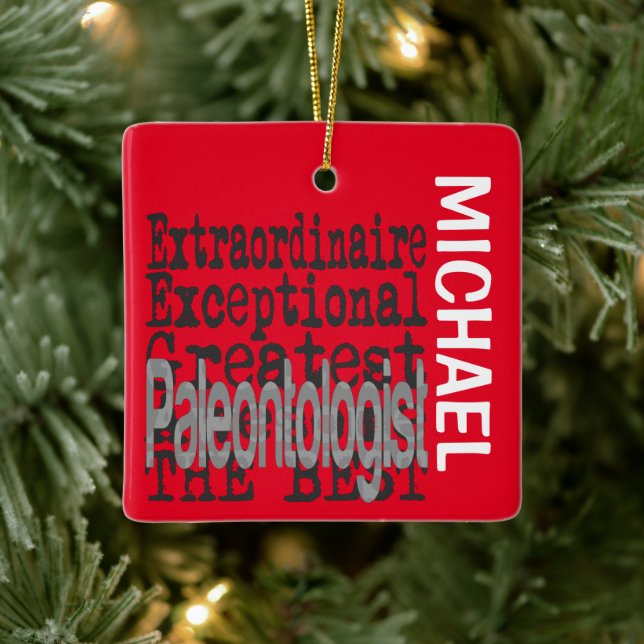 Ornement En Céramique Paléontologue Extraordinaire PERSONNALISÉ (Arbre)