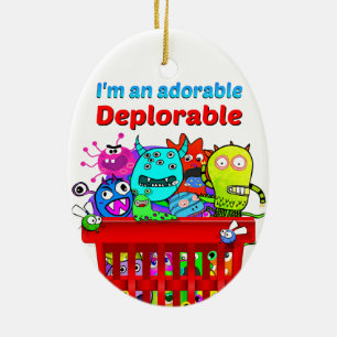 Ornement En Céramique Panier de Deplorables adorable de l'atout de