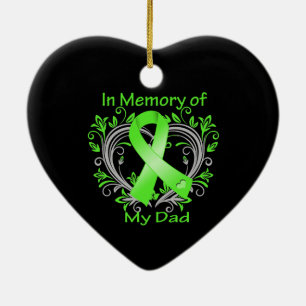 Ornement En Céramique Papa - au coeur de lymphome de mémoire