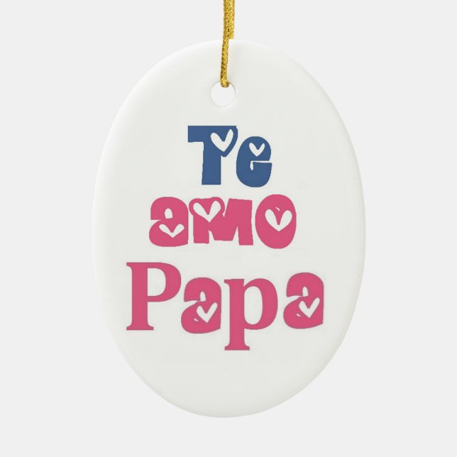 Ornement En Céramique Papa d'AMO de Te (Devant)