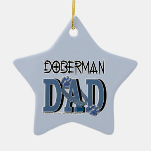 Ornement En Céramique PAPA de dobermann