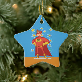 Ornement En Céramique Papa Superhero en Fête des pères