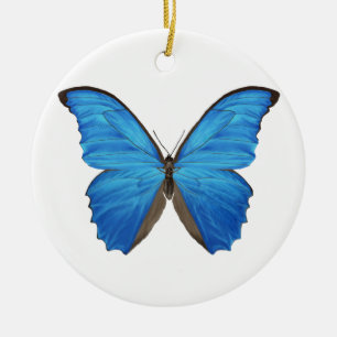 Ornement En Céramique Papillon bleu de Morpho