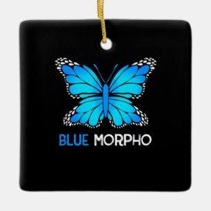 Ornement En Céramique Papillon bleu Morpho