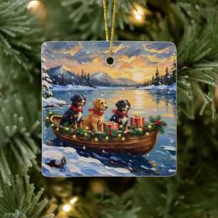 Ornement En Céramique Papillon Noël Bateau Fêtes