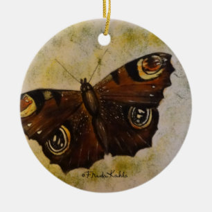 Ornement En Céramique Papillon peint Frida Kahlo