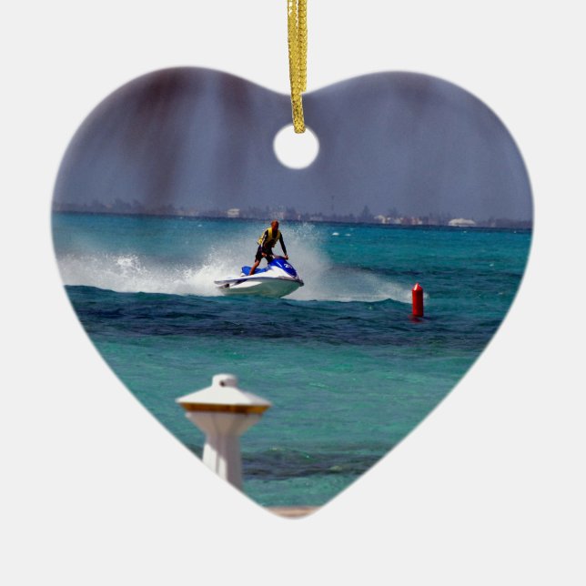 Ornement En Céramique Paradis du Jet Ski (Devant)