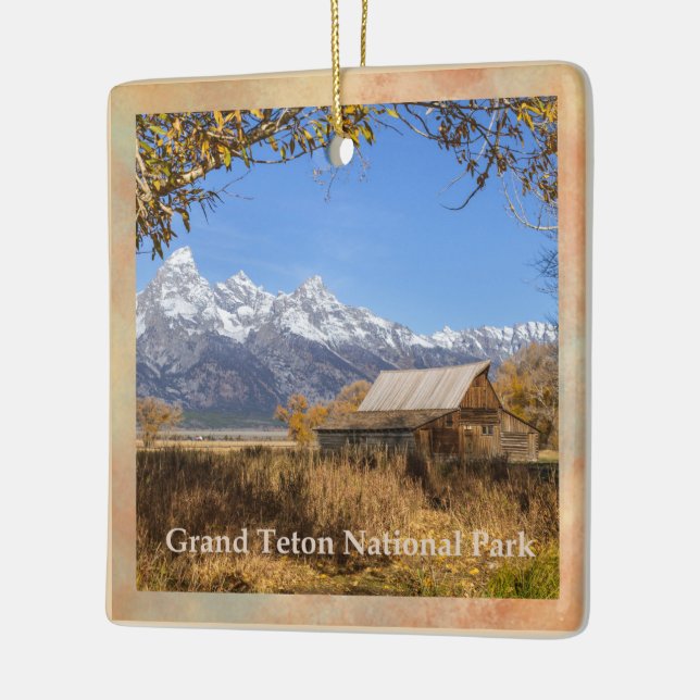 Ornement En Céramique Parc national de Moulton Barn Grand Teton (Gauche)