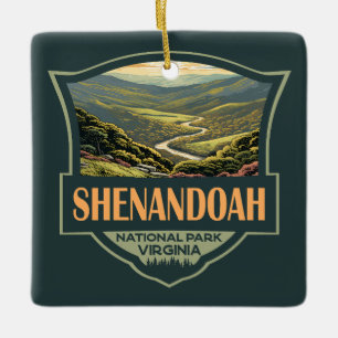 Ornement En Céramique Parc national de Shenandoah Illustration Voyage Ré