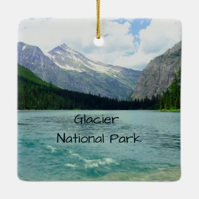 Ornement En Céramique Parc national du Glacier Montana (Dos)