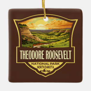 Ornement En Céramique Parc national Theodore Roosevelt Illustration Art