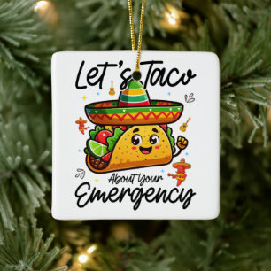 Ornement En Céramique Parlons Taco De Votre Urgence Cinco De Mayo Cool