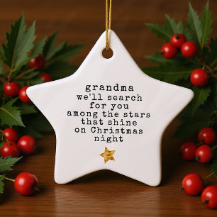 Ornement En Céramique Parmi les Stars Memorial Loving Memory