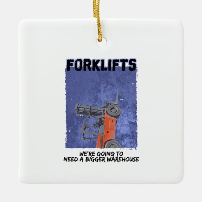 Ornement En Céramique Parody de Forklifts (Devant)