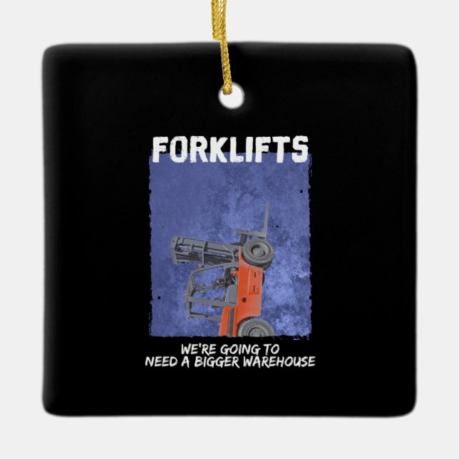 Ornement En Céramique Parody de Forklifts (Devant)