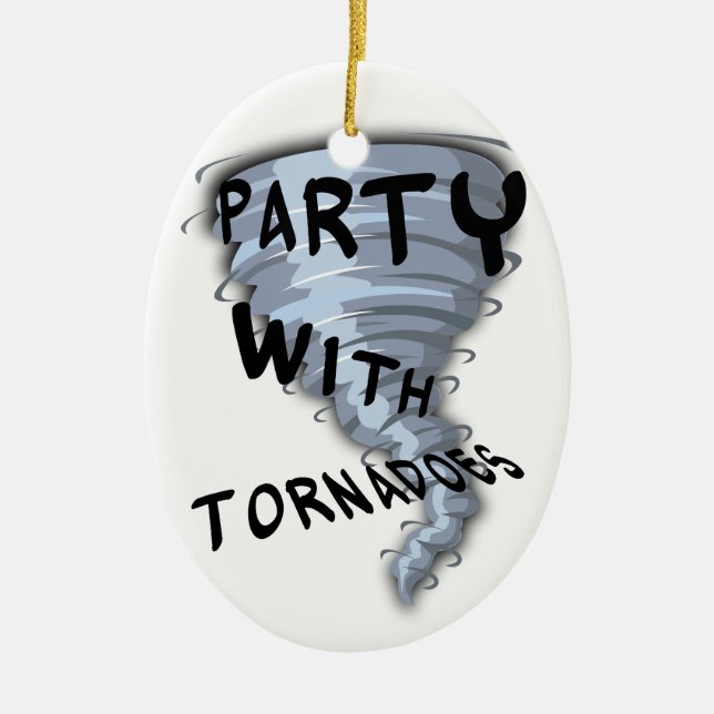 Ornement En Céramique Partie avec des tornades (Devant)