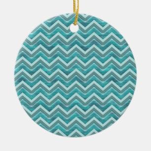 Ornement En Céramique Parties scintillant d'eau Chevron Motif