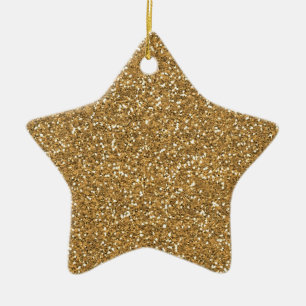 Ornement En Céramique Parties scintillant Gold Glam Faux
